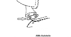 Unterlage Außenspiegel Audi 100 Coupe S GL LS L C1 1968 - 76