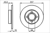 Bremsscheibe ATE Ø 256 x 13mm Audi 80 90 100 200 1977-91